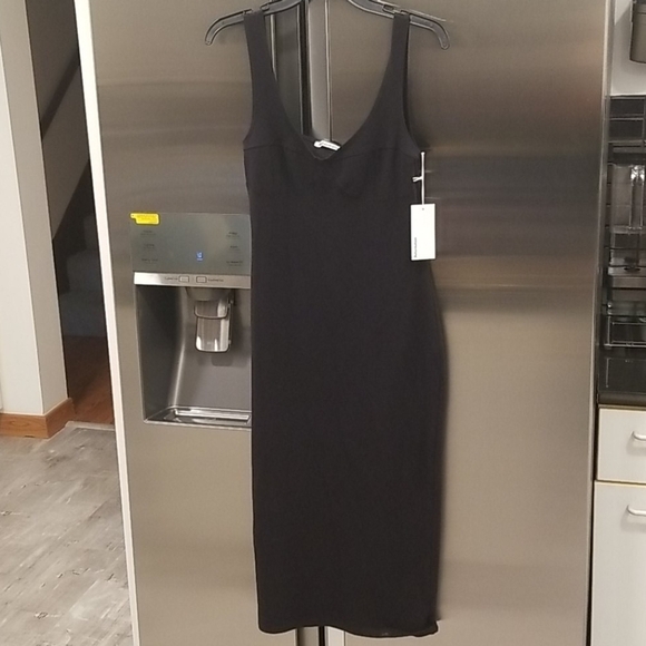 💕REFORMATION💕 Braun Dress Black Midi Dress M NWT - Picture 7 of 16